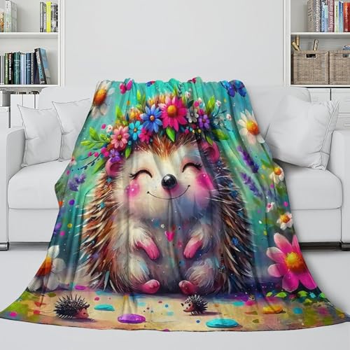 Couverture hérisson 3D contre le froid plaid microfibre isolant lit