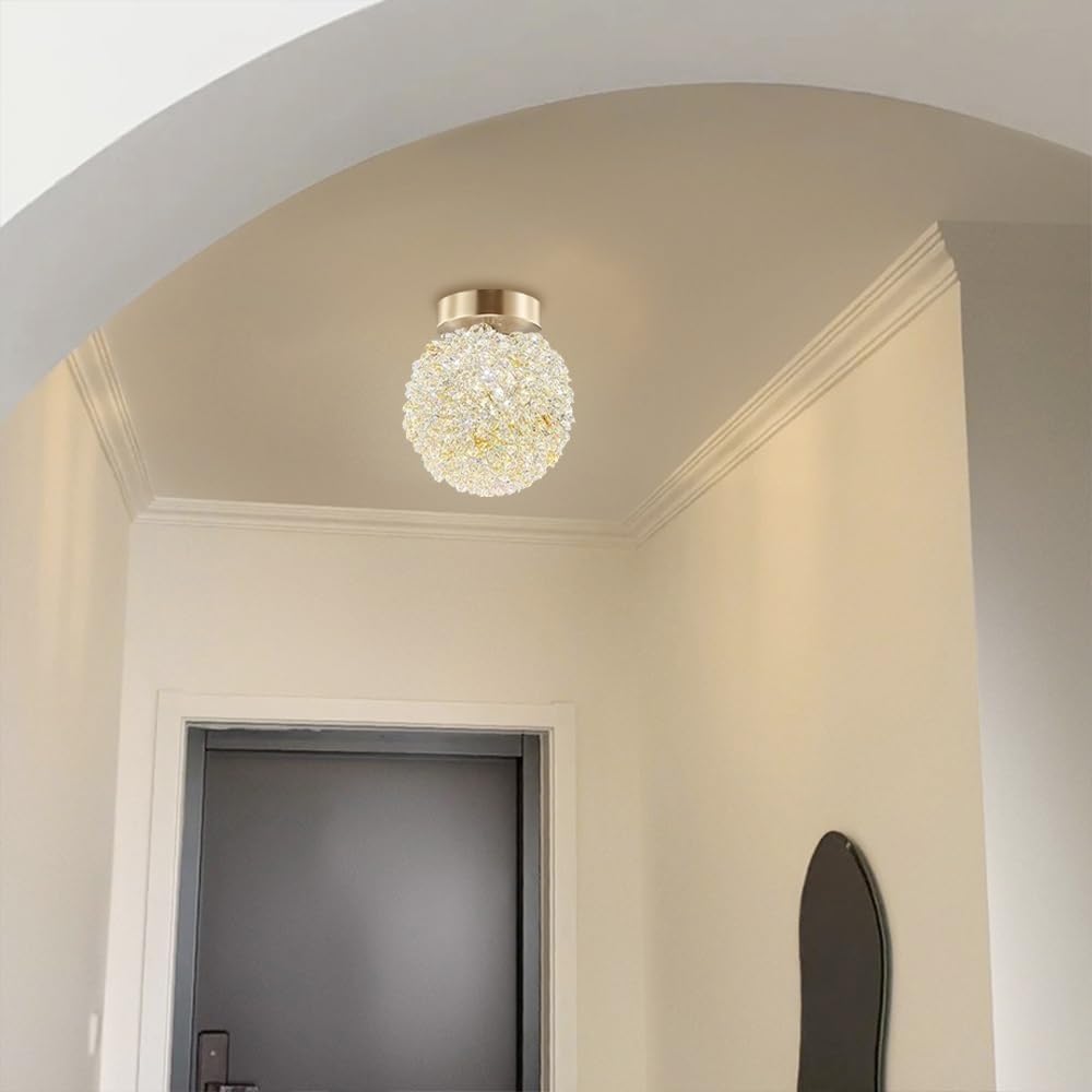 Lámpara de techo de cristal moderna Mini lámpara de techo de cristal de montaje empotrado Sala de estudio de cristal Lámpara de techo for sala de estar Dormitorio Comedor Cocina Pasillo Entrada