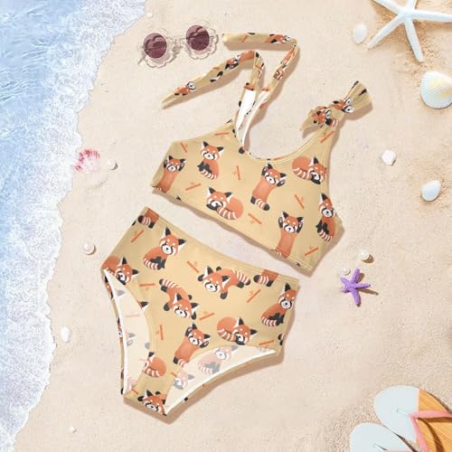 Image of CaTaKu Girls Two Piece Swimsuits Toddler Bathing Suits Bikini Set Summer Beach Swimwear for Girls Size 3-12T