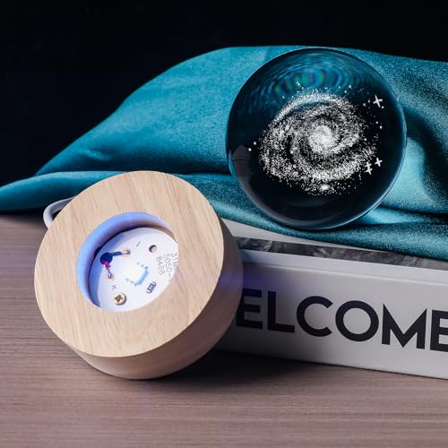 3D Galaxy 60mm Crystal Ball Astronomy Universe Gifts 3D Galaxy Crystal Globe Science Space Themed Physics Gifts Night Light lamp for Kids Men Him Dad Science Teacher - Image 6