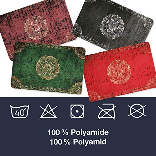deco-mat Fußmatte Orient (40 x 60 cm, Grün) - rutschfeste und waschbare Fußmatte für außen/innen - saugstarke… – Bild 7