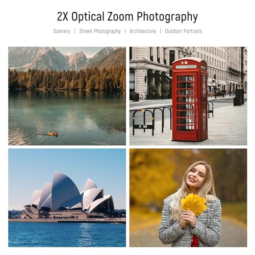 NEEWER HD 60mm Telephoto Lens Only for 17mm Thread Backplate, 2X Magnification Compatible with SmallRig NEEWER iPhone Samsung Phone Cage Case with 17mm Lens Adapter, LS-41