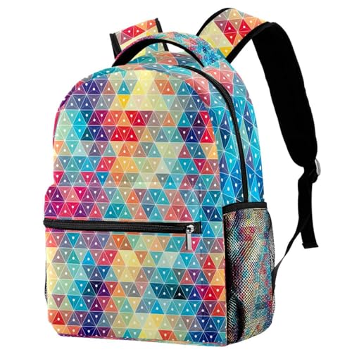 Sac à dos pour ordinateur portable au style triangle géométrique unique et ergonomique