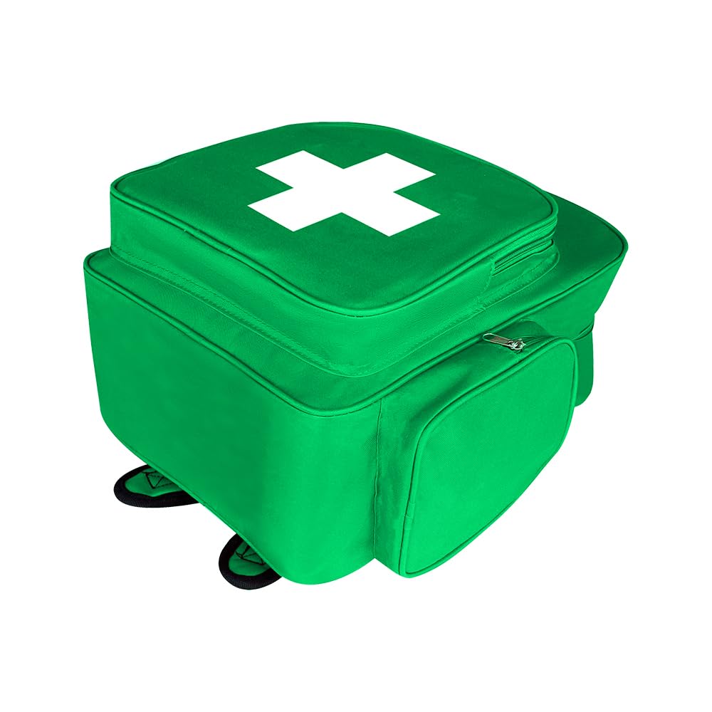 Borsa di emergenza rossa zaino di pronto soccorso vuoto medico borsa di pronto soccorso trattamento primo soccorso borsa trauma per escursionismo all'aperto viaggi campeggio asilo nido, L, 16