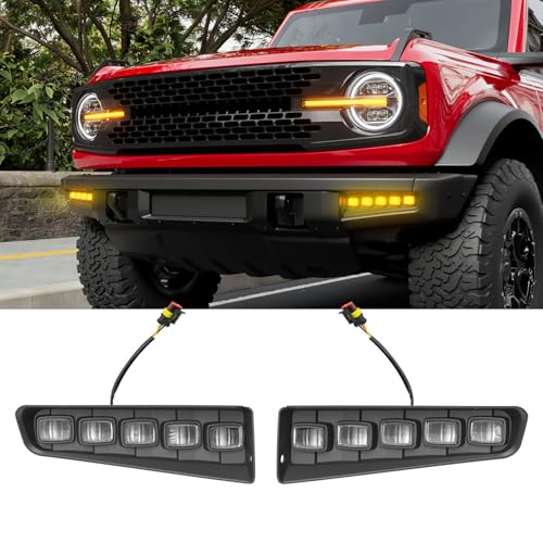 PTYYDS Fog Lights Compatible with 2021-2026 Ford Bronco 2/4 Door Modular Bumper...