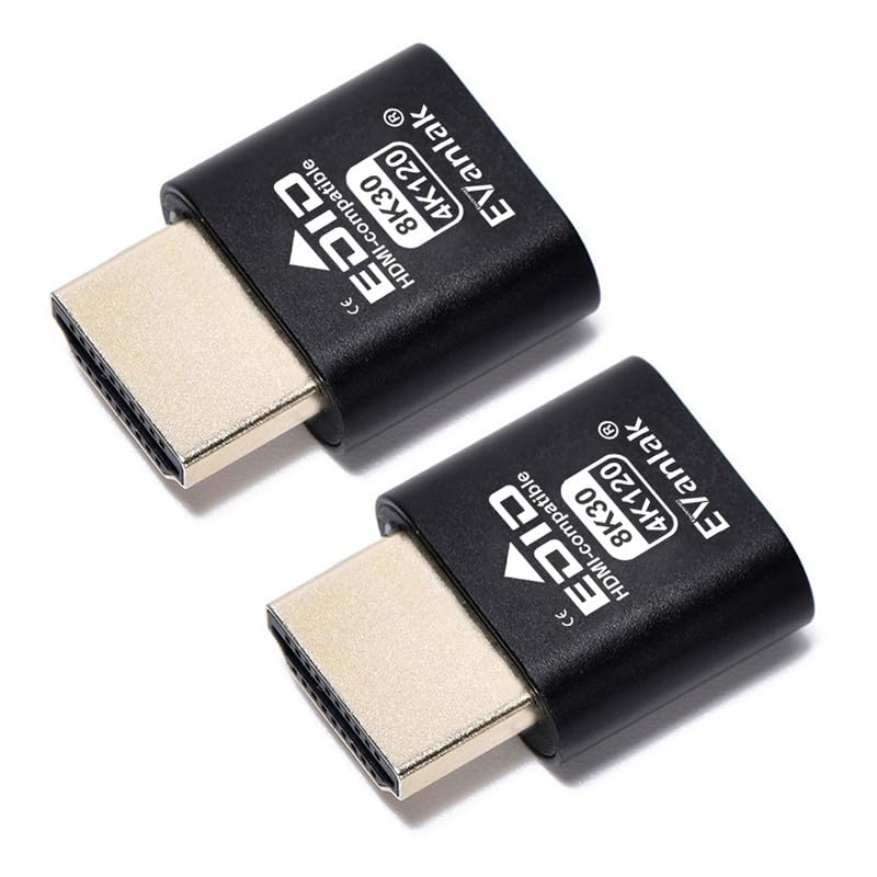 Adaptador HDMI Dummy Plug 8K 30Hz 4K 120Hz Negro miniatura 1