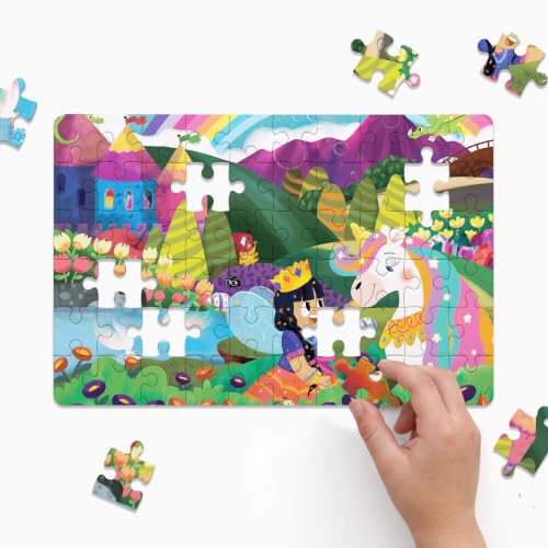 Image of The Curious Bees - Seek & Spot Puzzle & Game - Unicorn Jigsaw Puzzle | 60 Pieces + 10 Seek Cards | Gifts for Boys and Girls Ages 4-8 | BIS Approved | Made in India