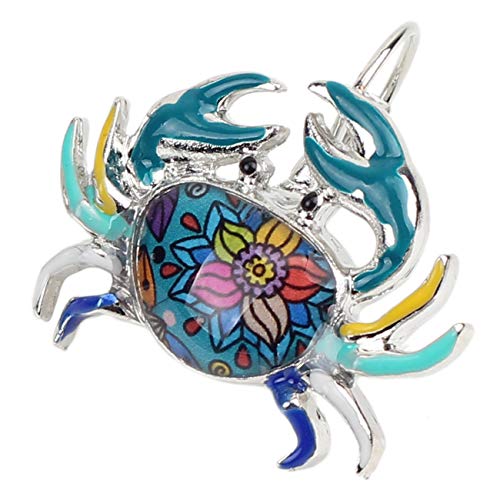 DUOWEI Cute Enamel Crab Earrings Leverback Dangle Hoop Jewelry Charms Summer Accessories Gifts2