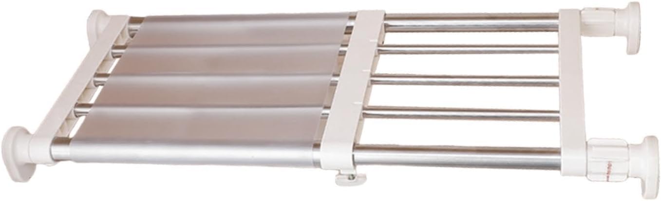 Closet Tension Shelf Rod Expandable Cabinet Layer Shelf Multipurpose DIY Expandable Storage Rack for Wardrobe Bathroom