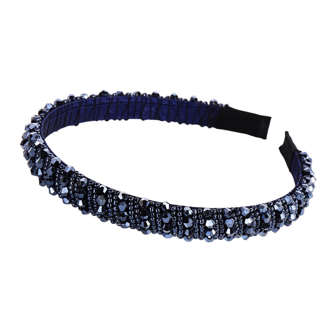 Cerchietto per capelli con strass e glitter, fascia sottile per capelli da donna con strass