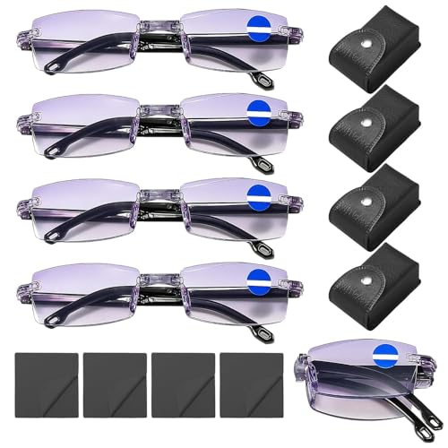 Toimveok 4 Pcs Smart Focus Brille die Sich Automatisch der SehstäRke Anpasst Intelligente Zoom Brille Fokuseinstellung Autofokus mit Automatischer Sehstärke