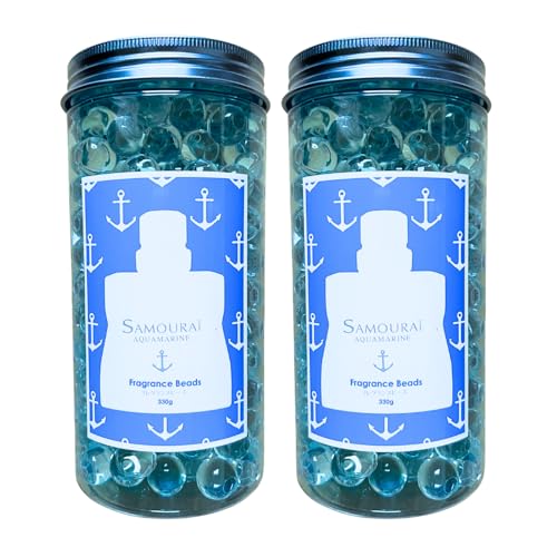 サムライ アクアマリン フレグランスビーズ 大容量 330g ×2個 室内用 芳香消臭剤 お部屋 玄関用 置き型 芳香剤 消臭ビーズ