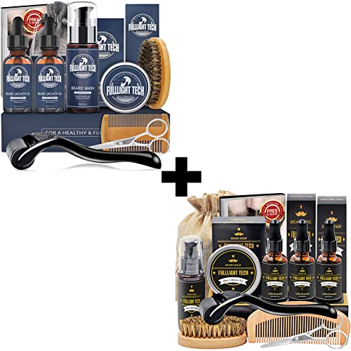 FULLLIGHT TECH Beard Growth Kit-Different Scented Beard Oil,Unique Gifts for Dad Father Husband Boyfriend