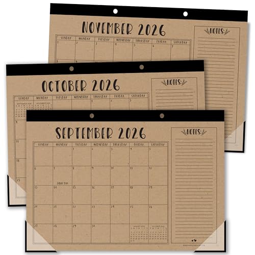 Image of Hadley Designs Large Teacher Desk Calendar 2026-2027 - Desktop Calendar 2026, 18-Month Academic Desk Calendars for School, Home & Office, Cute Classroom Must Haves, Back to School Teacher Gifts