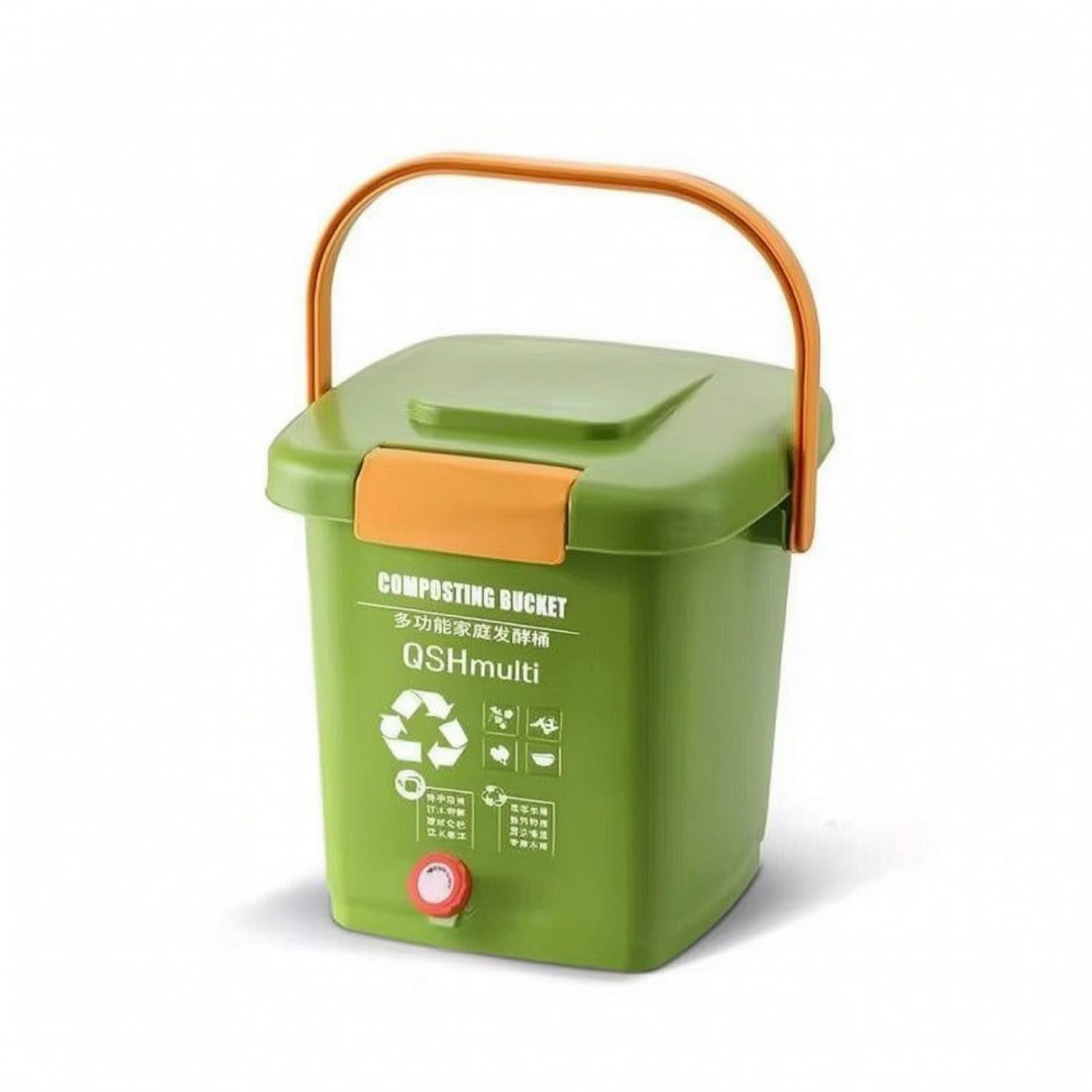 Easy-to-Use Compost Bin with Lid and Spigot Odor-Control Compost Container with Tap Indoor Bokashi Fermenter with Spigot Countertop for Gardeners, Homeowners, Balcony, Kitchen Compost Bi a-image-20