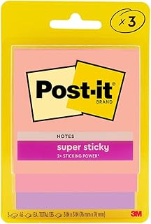Post-it 3321-3SSJP Flamingo Super Sticky Notes, 76 x 76 mm (Pack of 3)