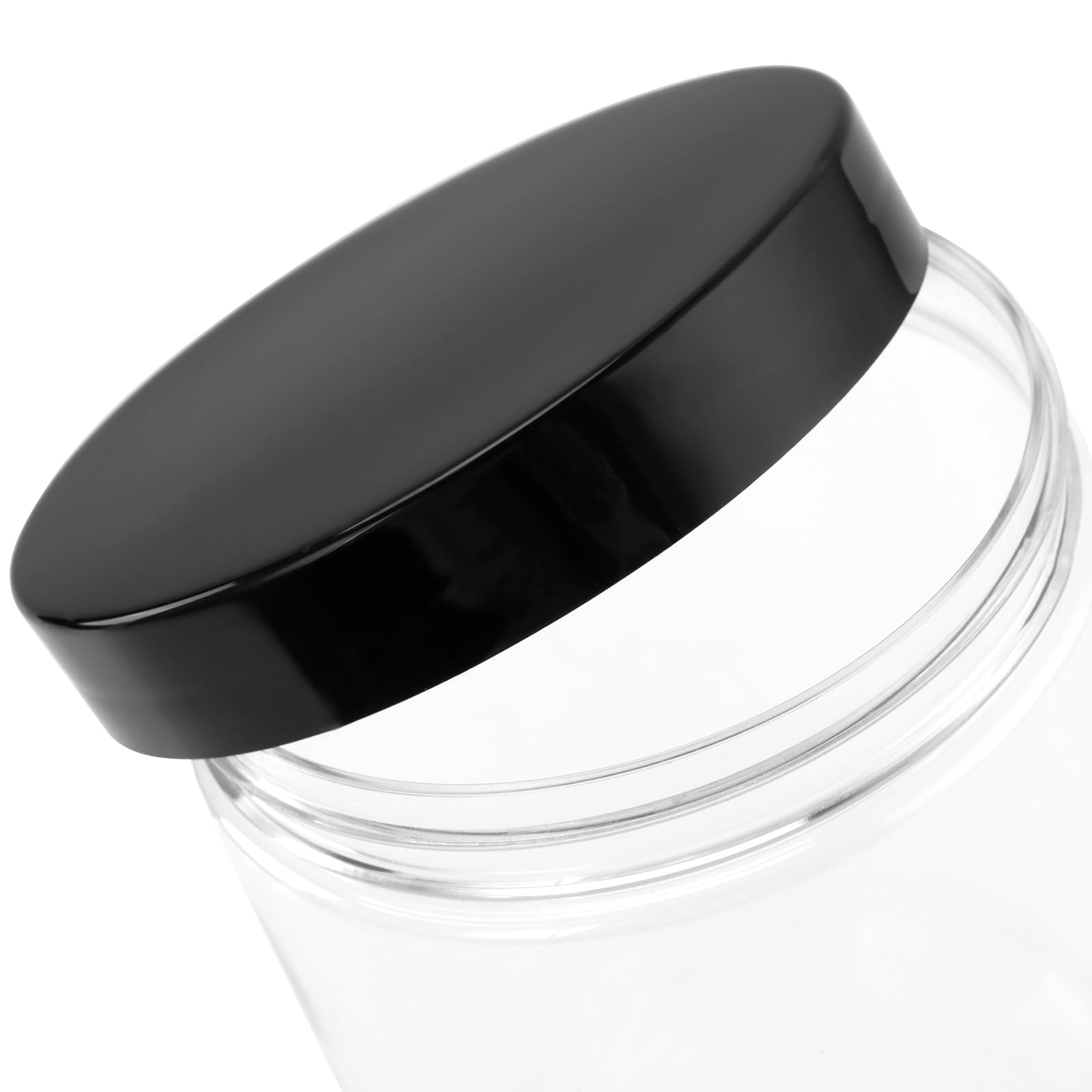 Lot de 12 pots à épices vides en plastique transparent de 1000 ml avec couvercles, pour aliments secs, nouilles, épices