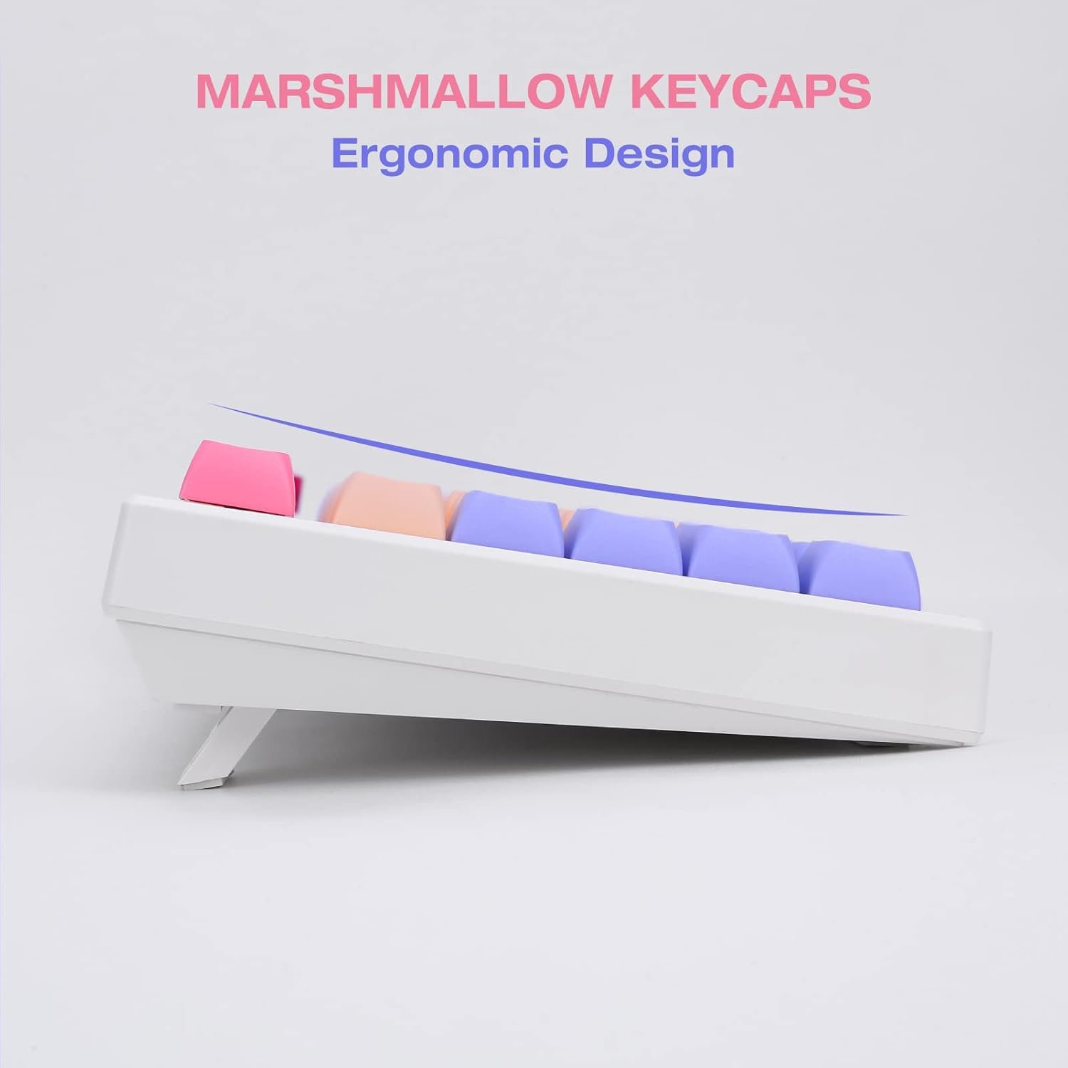 Catekro XDA PBT Tastenkappen Set – 139 Tasten, Abgerundet, Gelb, Für Mechanische Tastaturen (61% Bis 108 Tasten)