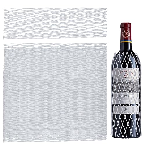 RUNYU® 50 PCS Fundas Protectoras para Botellas de Vino para Botellas de Licor, Blanco, Maletín
