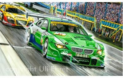 激安通販販売 Alpina B6 Gt3ピクチャー 水彩画 版画 木製フレーム付 Www Rubberdev Gov Lk