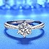Moissanite diamanten ring vrouwelijke sterling zilver s925 een karaat zes-klauw open ring huwelijkspaar cadeau,Style 12