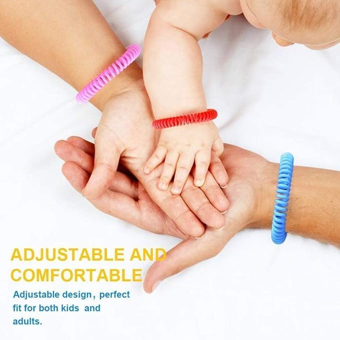 Swimero Mosquito Repellent Bracelets – 4 Pack Deet-Free Natural Essential Oil Bands, Adjustable Waterproof Wristbands for Adults & Kids, Non-Toxic Outdoor Protection for Camping & Hiking 1
