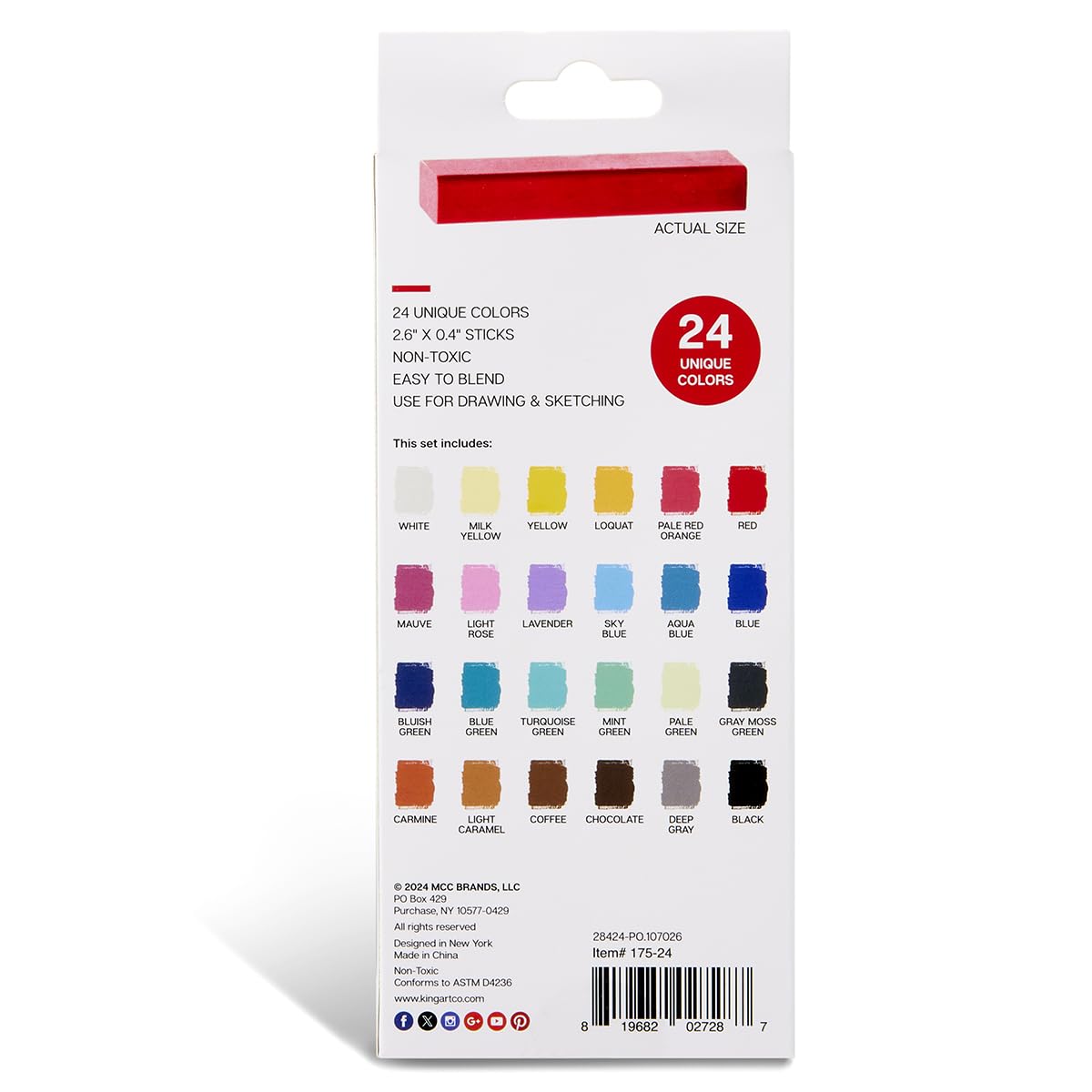 48-Piece Chalk Pastels Set - Vibrant Colors, Acid-Free And Non-Toxic, Ideal For Drawing, Blending, And Shading, Perfect For Artists, Students, Beginners And Creative Projects - View #5