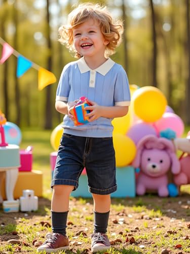 Danny D Girls Short Sleeve Polo Shirt V Neck Button Down Shirts Summer Knit School Uniform Crop Tops4