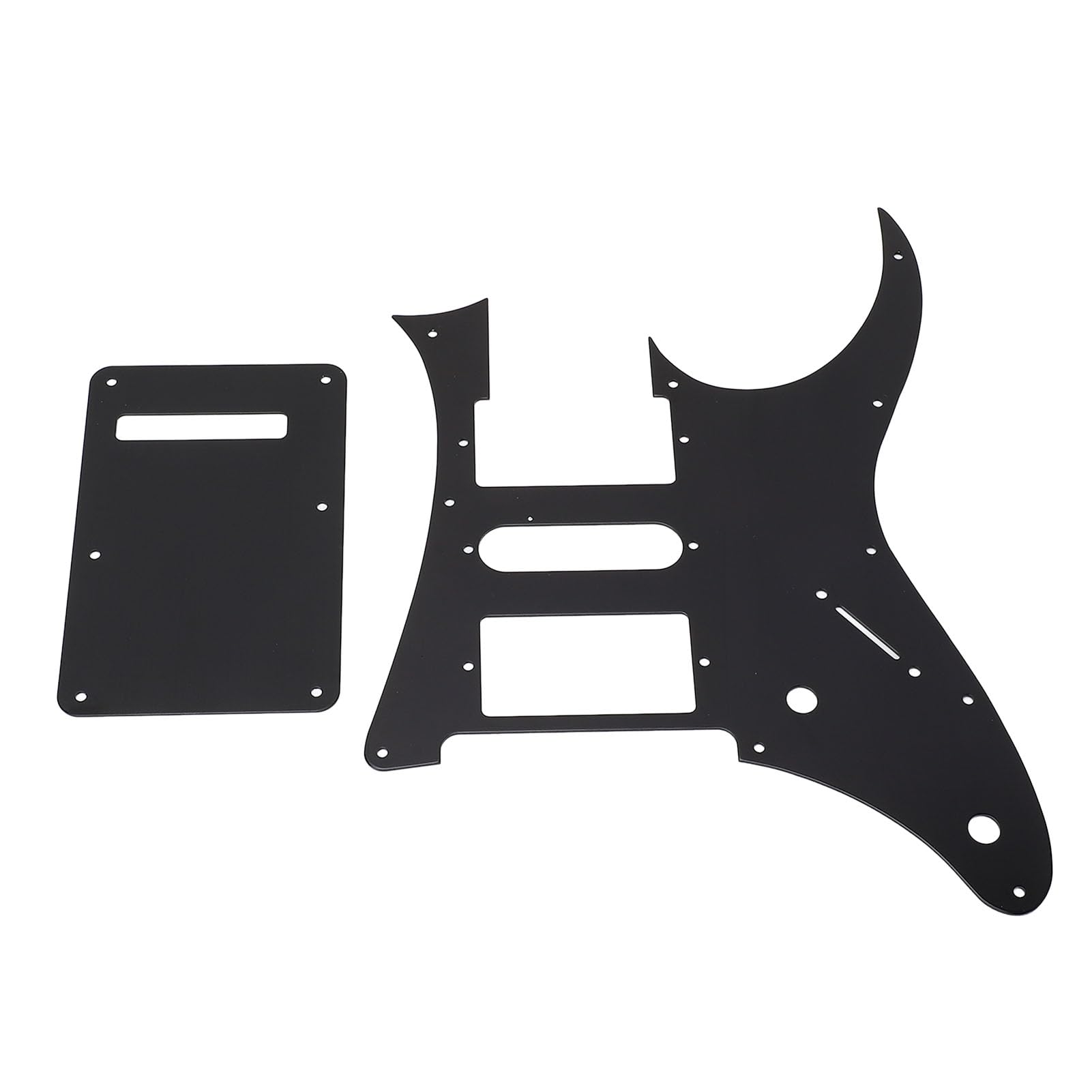 Electric Guitar Pickguard for Ibanez RG250 Style 7 V, Aluminium Alloy Guitar Pick Guard and BackPlate Set