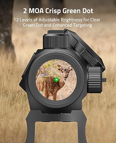 CVLIFE JackalHowl Red/Green Dot Sight 1x20mm 2MOA Red Dot Scope IPX7 Waterproof