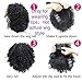 Synthetic Curly Wigs for Black Women Kinky Curly Afrian Full Wigs Black Color 14 Inch With Bangs,Free Caps
