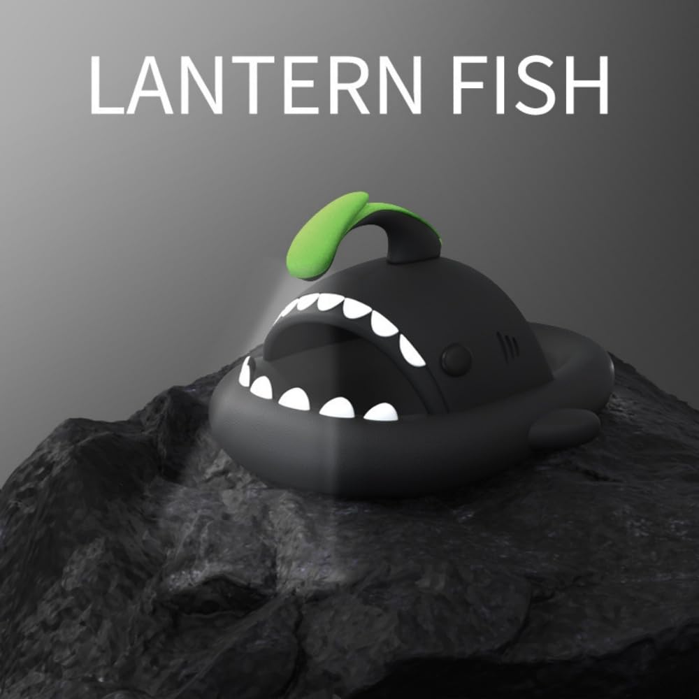Generisch Claquettes de requin de pêche pour adultes - Matériau EVA respectueux de l'environnement - Bout ouvert confortable - Pour douche, piscine