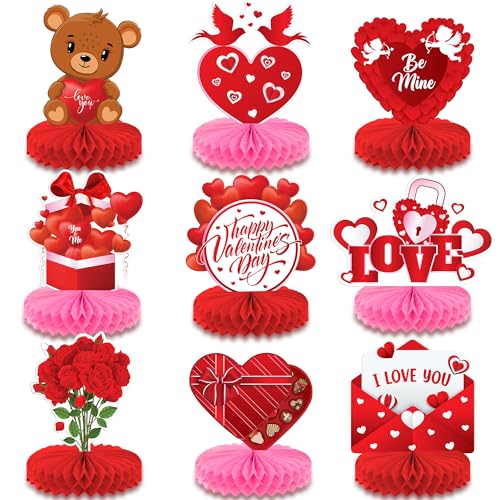 KatchOn, Valentines Day Centerpiece for Table - Pack of 9