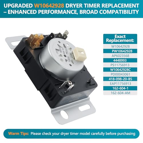 Image of W10642928 WPW10642928 Dryer Timer Replacement, Genuine OEM Quality, Replaces AP6023568, 4448993, PS11756913, PD00043061, Fits Maytag Dryers, Durable, Easy to Install, 2-Year Warranty