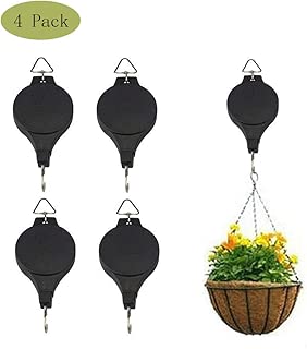 Plant Pulley Adjustable Hanging Planters Flower Basket Hook Hanger for Garden Baskets Pots Birds Feeder in Different Height Lower and Raise Indoor Outdoor Decoration: Garden & Outdoor - coolthings.us