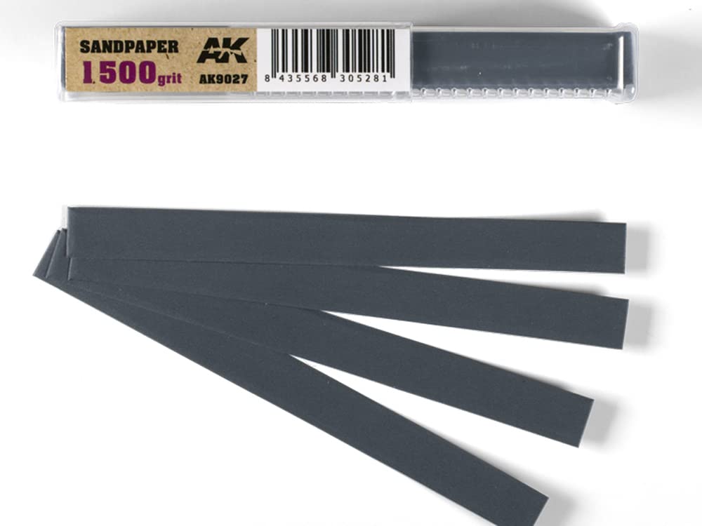 Wet Sandpaper 1500 grit (50pcs) - Hobby Tools - AK Interactive - Brand New