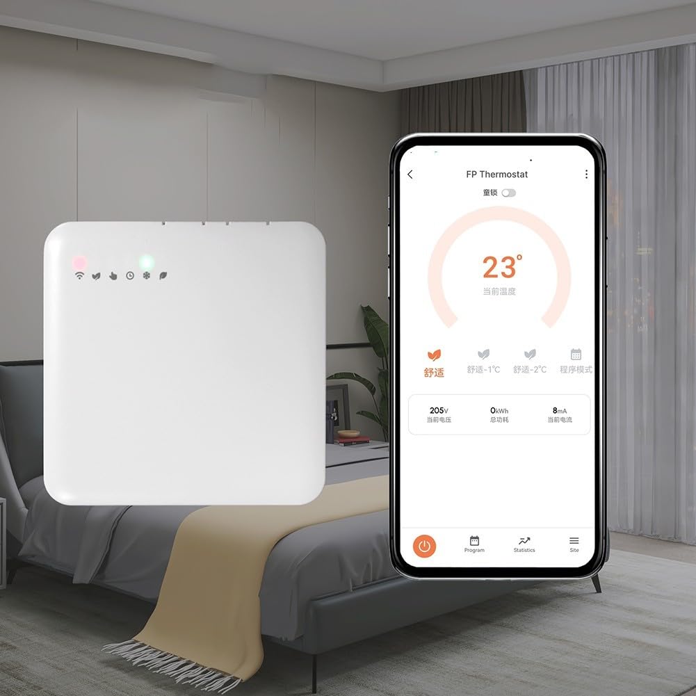 Thermostat de radiateur électrique intelligent Tuya, interrupteur de contrôle de température programmable, fonction d'ouverture de fenêtre, 6 modes de chauffage