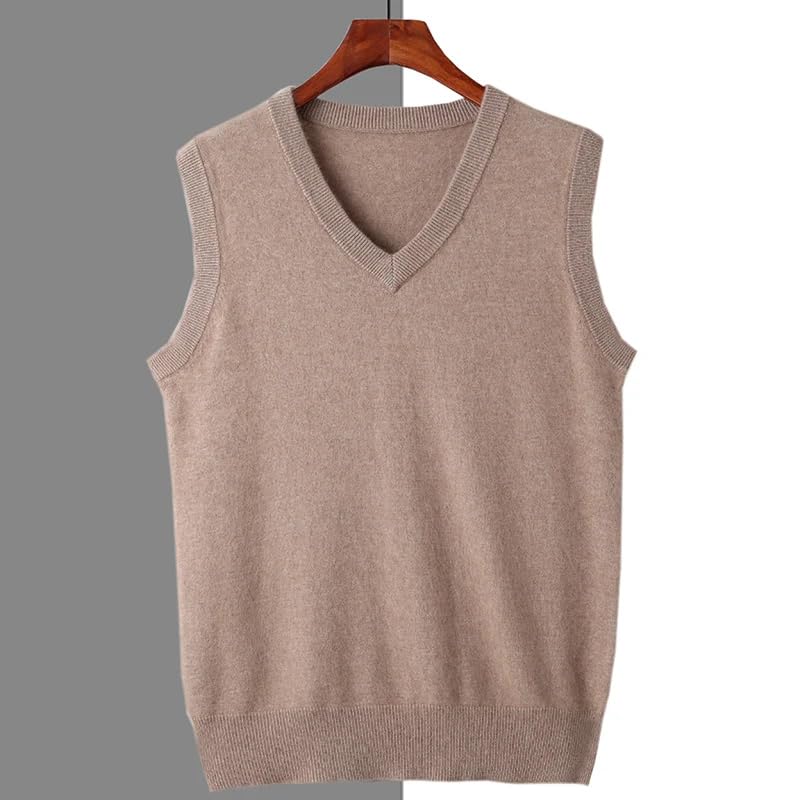 Men's Sweaters Vest Sleeveless V-Neck Casual Young Style Pullover Solid Knitted Waistcoat Tops2