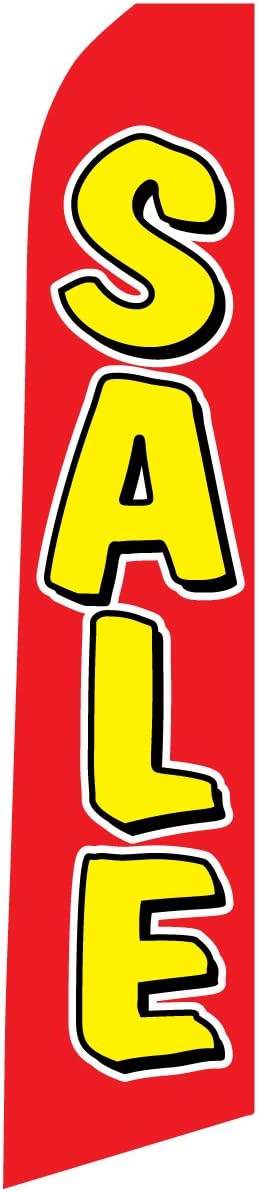 EZ Swooper Feather Flag Replacement, Polyester, Sale - Red and Yellow