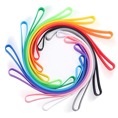 28 Pieces Silicone Rubber Bands, Assorted Color Rubber Bands Thick Rubber Bands Elastic Bands Elastic Rubber Wrapping Bands for Office Supply, File Folders, Books, Art, School, Home?8inch & 5.3inch?