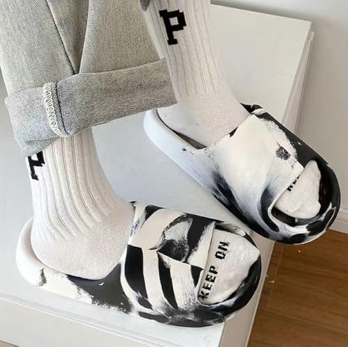 Soft Slippers for Women Men Trendy Splatter Pattern Shower Sandals Platform Indoor Outdoor Slippers Open Toe House Shoes4