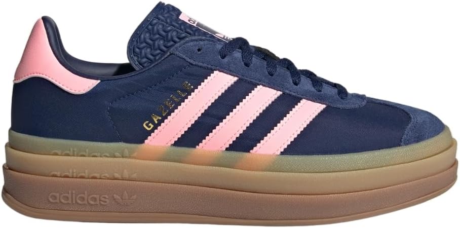 adidas Gazelle Bold WMNS Shoes, Dark Blue/Pink Spark/Dark Blue, Size 8 - Image 3