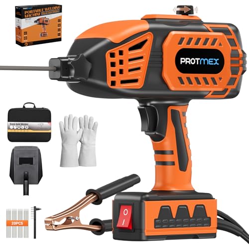 Portable Electric Welding Machine - 110V Portable Welder Handheld IGBT Inverter with 5 Adjustable Currents, 20PCS Rods, ARC Welder Gun Fits for 3/32