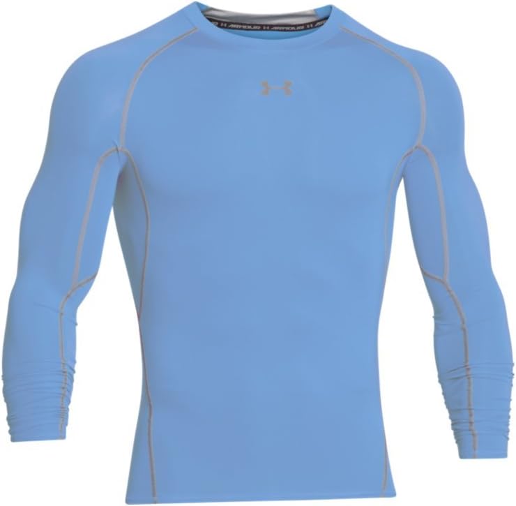 Under Armour Men's HeatGear Armour Compression Long Sleeve T-Shirt , Carolina Blue (475)/White , 3X-Large