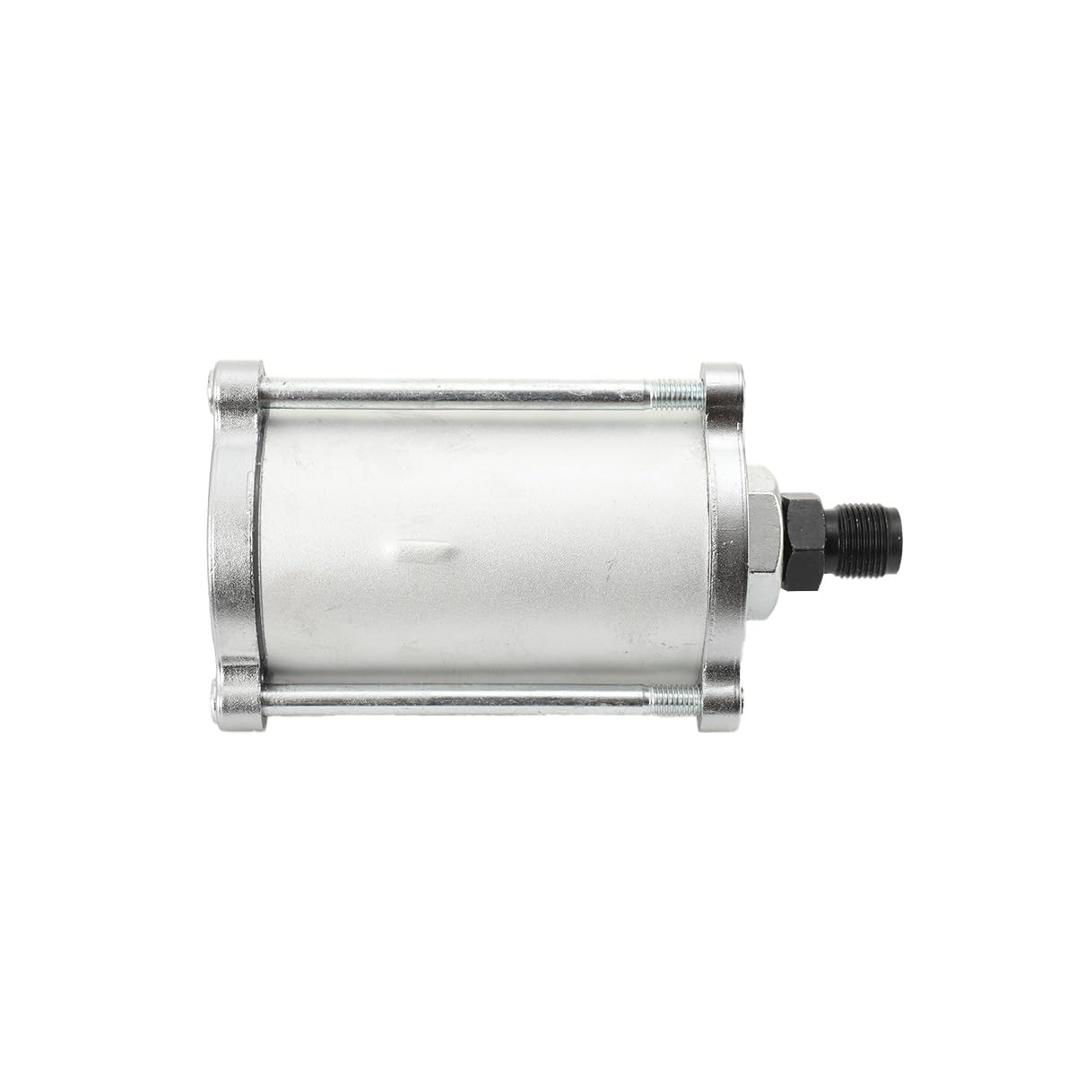 Druckluftmotor, 10 bar Druckluftmotor kompatibel mit pneumatisch angetriebene Hydraulikpumpen, Gehäuse mit Stehbolzen, 130mm Zylinderlänge, 1/4'' Gewinde Luftanschluss, silber