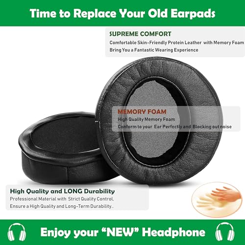 Earpads Cushion Compatible with Status Audio CB-1 Headphone Ear Pads Replacement con cuero de proteína suave y espuma viscoelástica miniatura 4