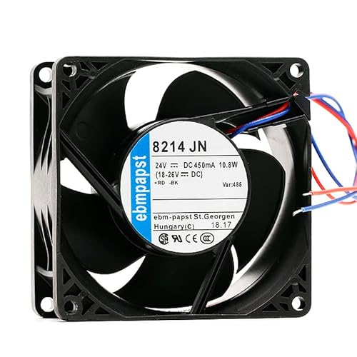 Ebmpapst 8214JN 24V 2-wire 0.45A 10.8W 8038 8CM Ball Inverter Axial Fan