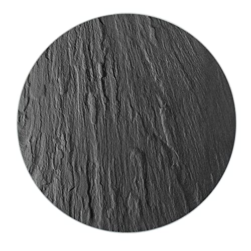 WENKO 53981100 Slate, Round Trivet for pots, Pans, Tempered Glass, Black