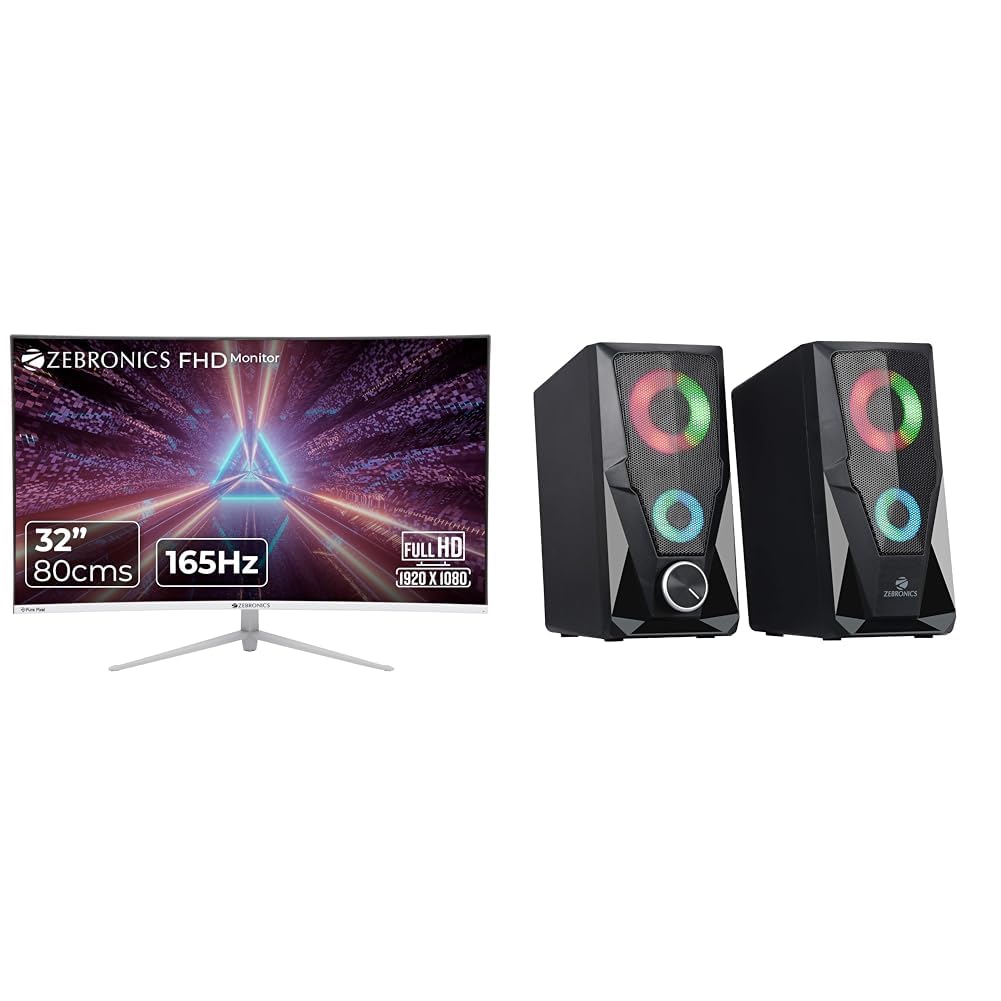 ZEBRONICS AC32FHD LED, Gaming Monitor, 32 inch (81.28cm), 300 nits, 165hz, 1800R Curved Wide Screen,-picture-27