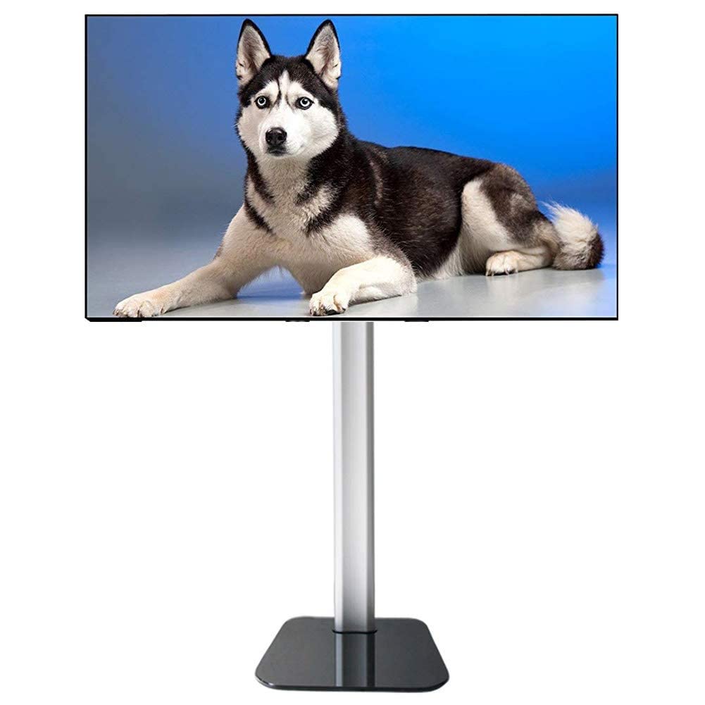 Meuble TV Base de Sol Universelle avec Support pivotant pour la Plupart des téléviseurs LCD LED de 32 à 70 Pouces - Hauteur réglable, Gestion des câbles et Gain de Place Beautiful Scenery